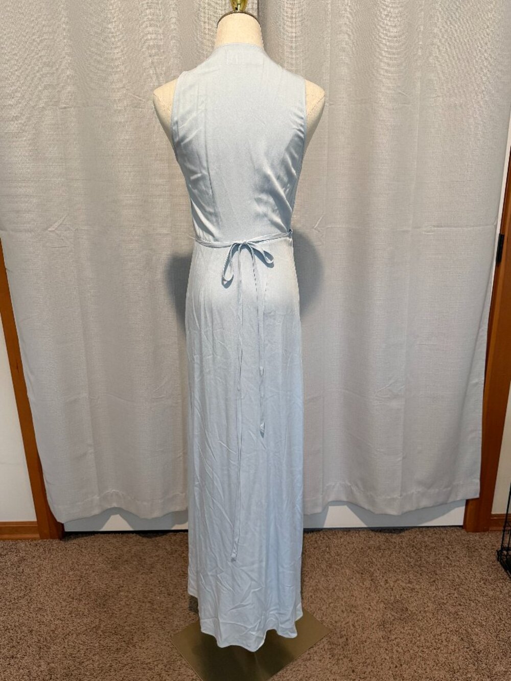 Mickey & Jenny Blue Wrap Maxi Dress M - Boho Coastal Ethically Made - Picture 2 of 11
